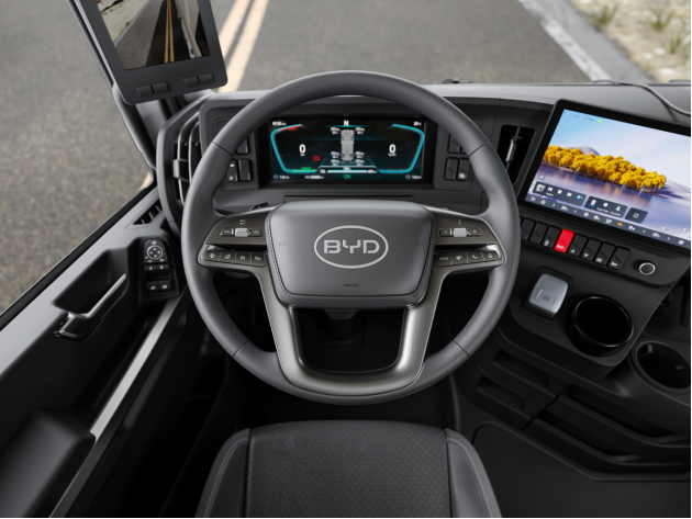 BYD ETH20 cockpit from the driver's seat