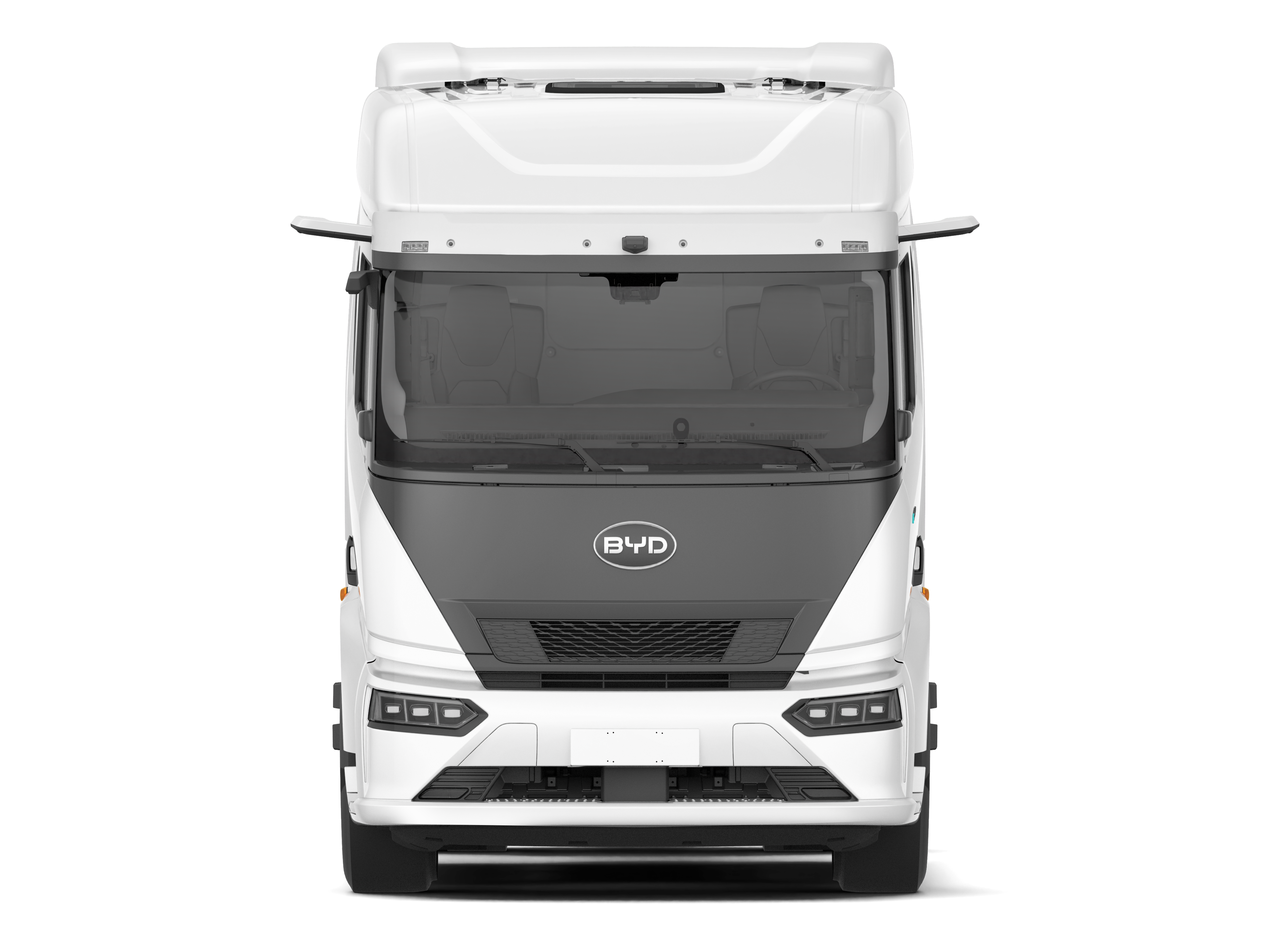 BYD high-roof truck chassis, front view